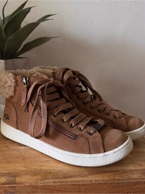 Ugg Olive High Top Sneaker Chestnut Women’s Size 7.5